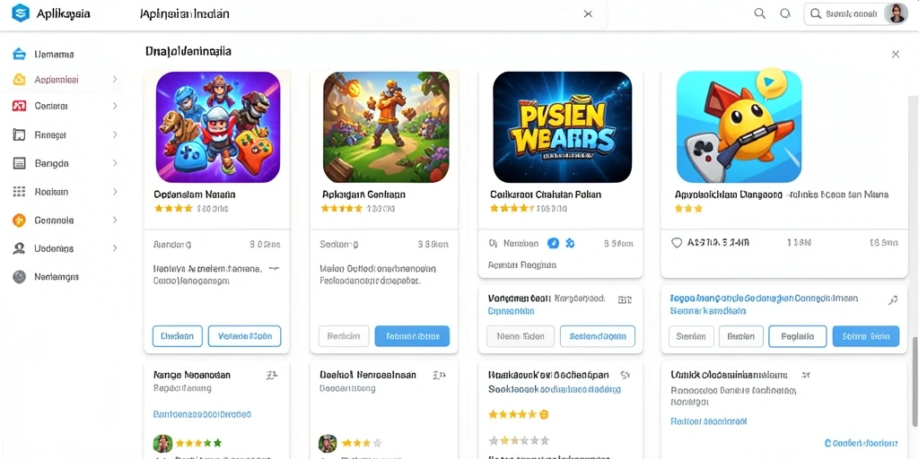 Layar utama MEGA111 yang menarik dan mudah dinavigasi.